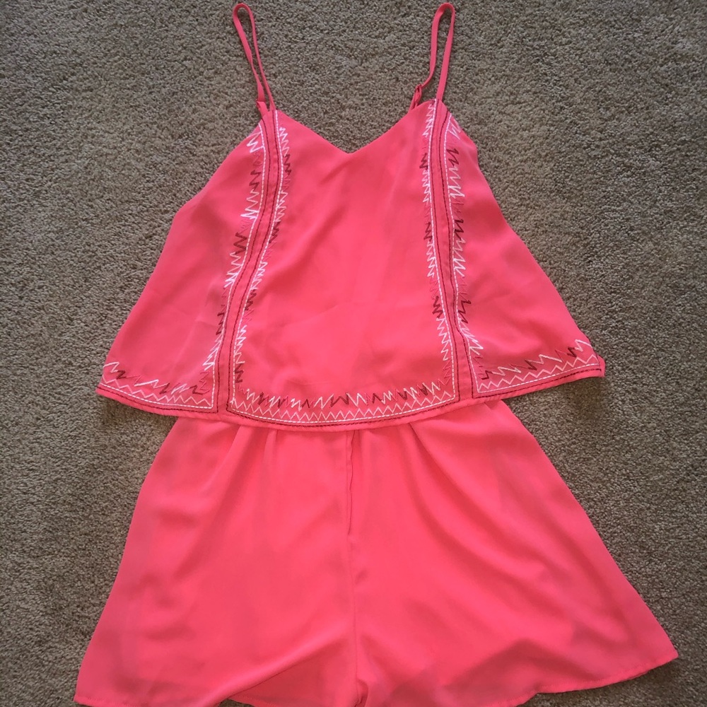 Pink target romper